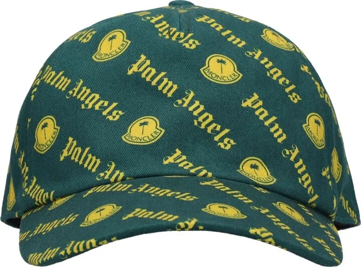 Logo printed gabardine baseball cap