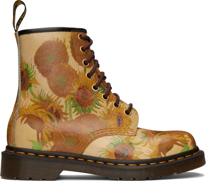 Dr. Martens Yellow The National Gallery Edition Sunflowers 1460 Boots