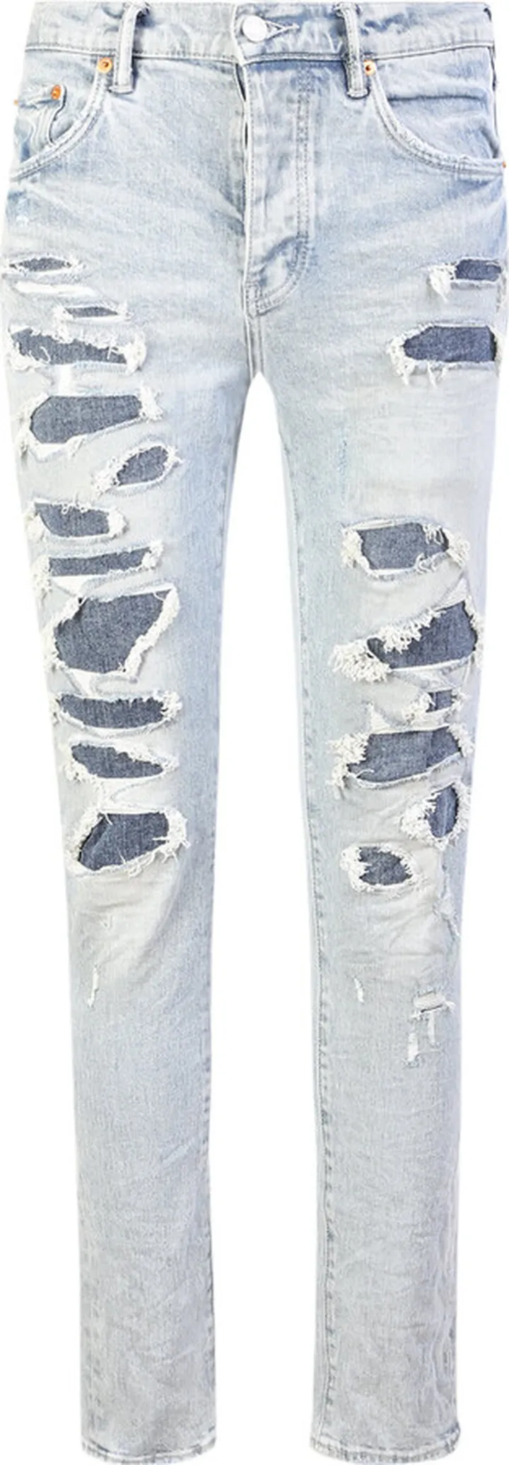 Indigo Blue Distressed Effect Jeans