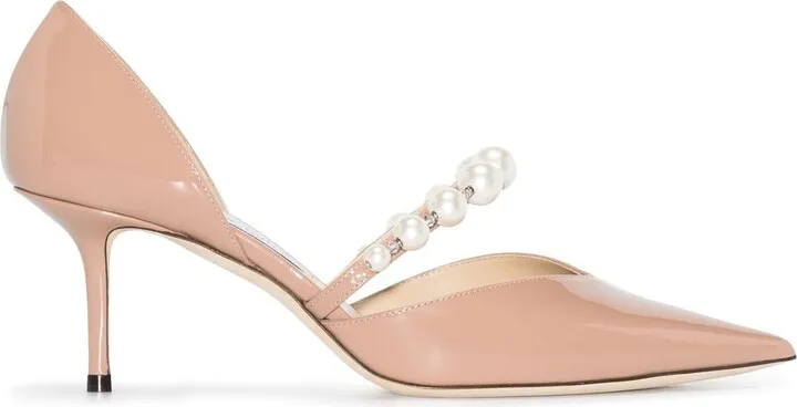 Aurelie 65mm pearl-embellished pumps