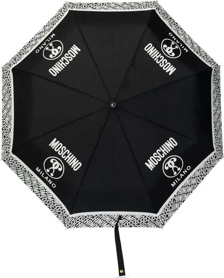 Moschino Logo Printed Compact Umbrella