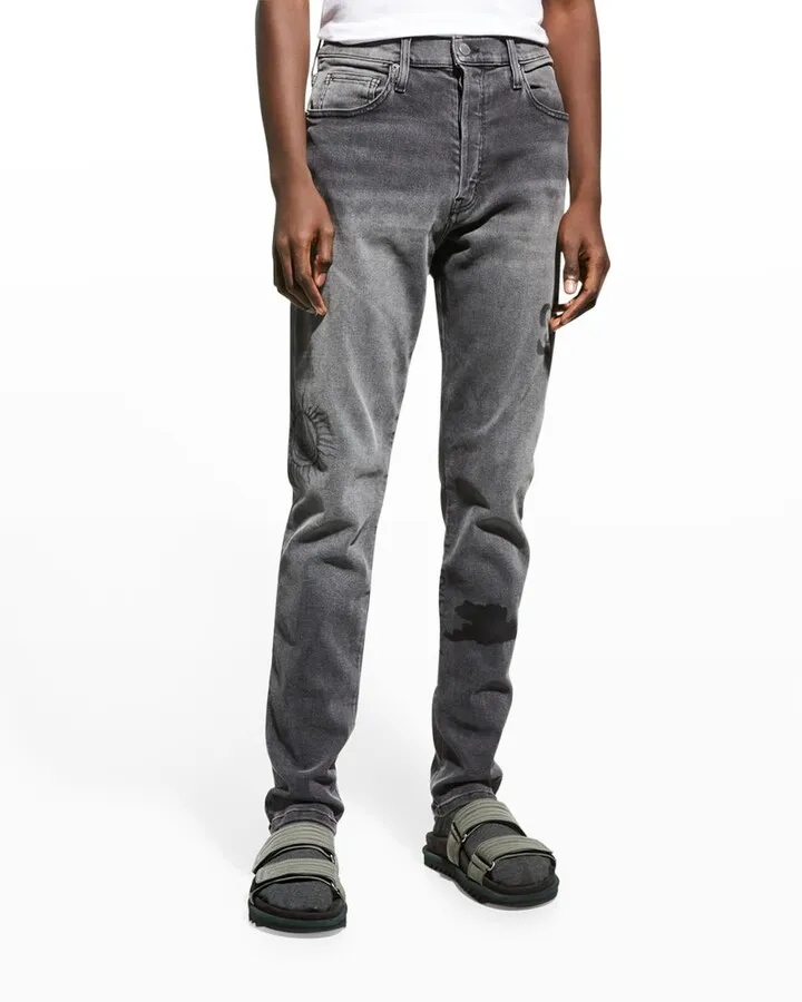 Men's Cloud Faded Graphic Jeans