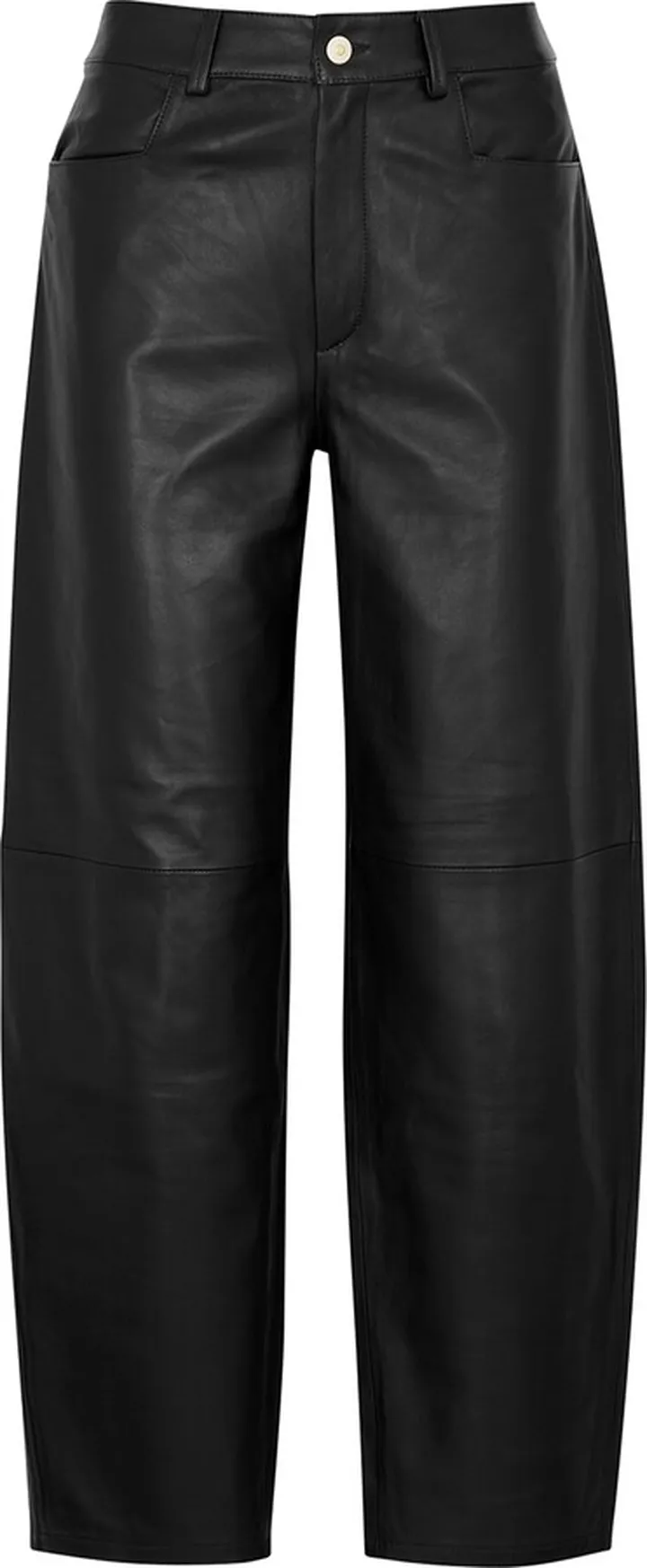 Wandler Chamomile Barrel-leg Leather Trousers