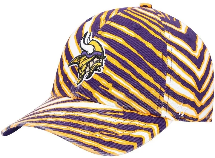 Men's '47 Purple Minnesota Vikings Zubaz Clean Up Adjustable Hat