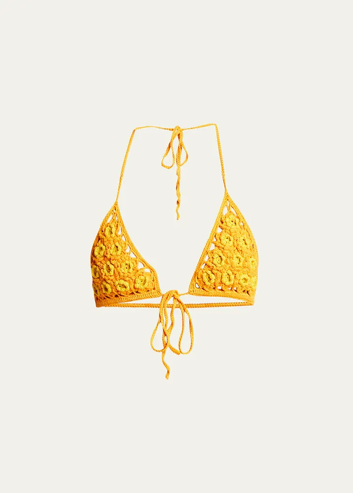 Alivia Halter Crochet Bikini Top