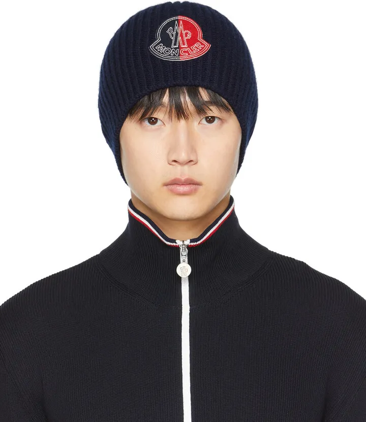Moncler Genius 2 Moncler Navy 1952 Logo Beanie