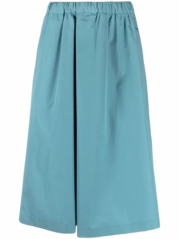 Wide-Leg Cropped Trousers