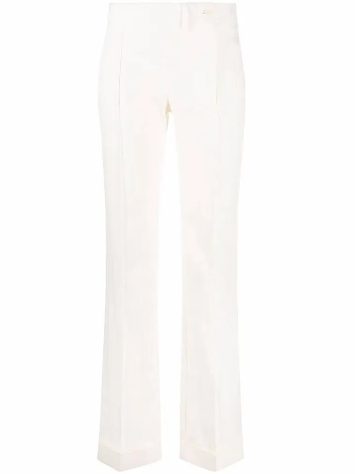 Sauge high-waist straight trousers