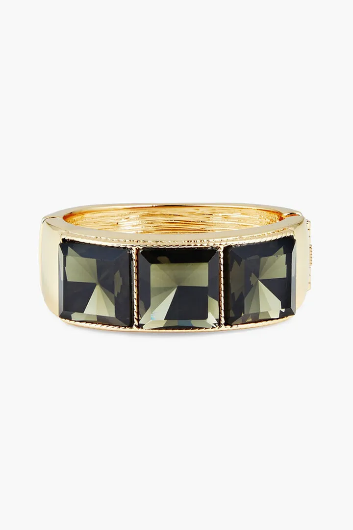 Gold-tone crystal cuff