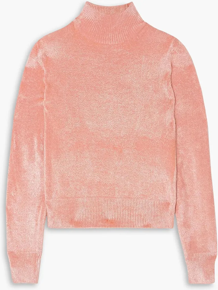 Chenille turtleneck sweater