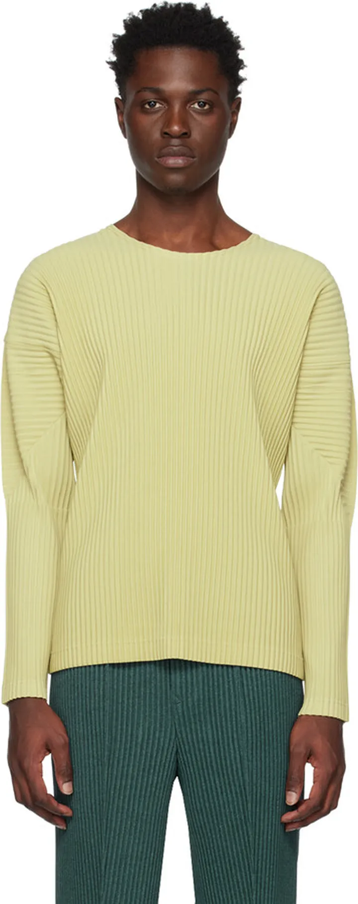 Homme Plissé Issey Miyake Beige Monthly Color January Long Sleeve T-Shirt