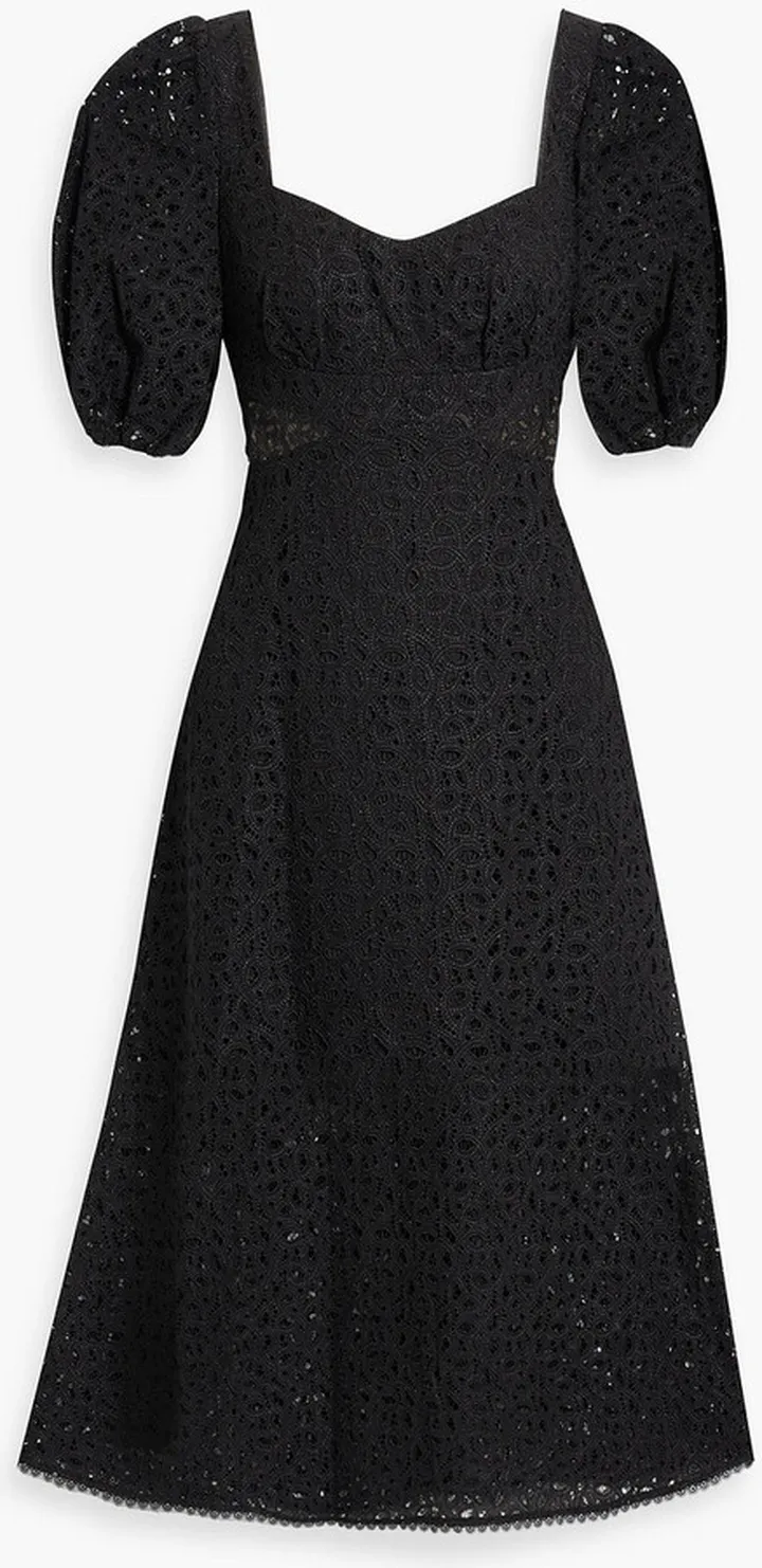 Macramé lace midi dress