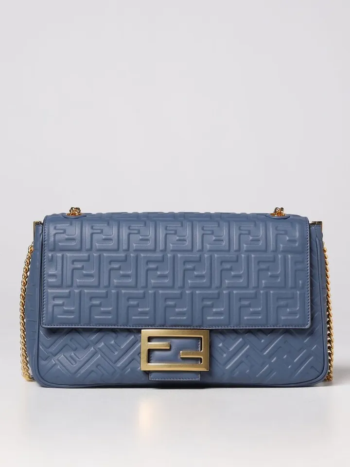 Fendi Baguette bag in nappa leather with embossed FF monogram