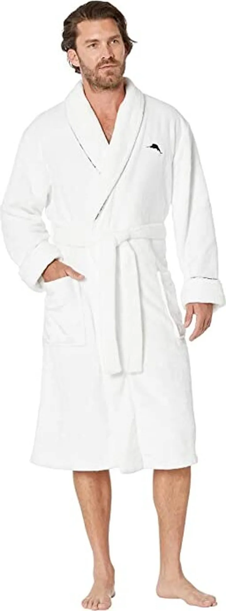 Tommy Bahama Plush Robe (White) Men's Robe