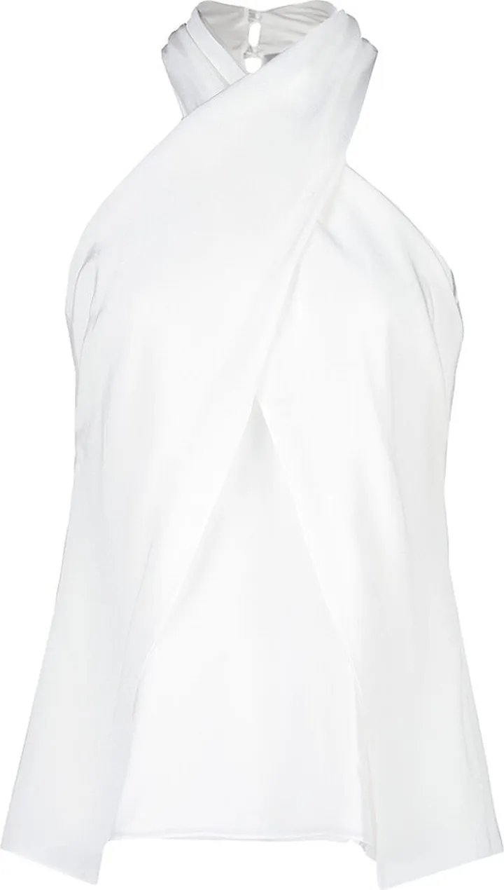 Samira Halter-Neck Crossover Top