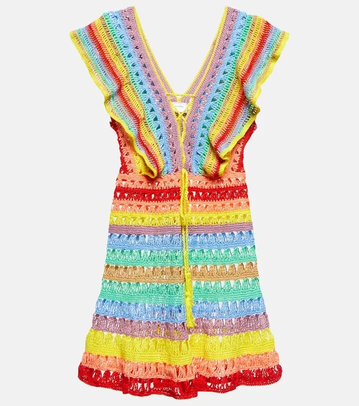 Melissa crocheted cotton minidress