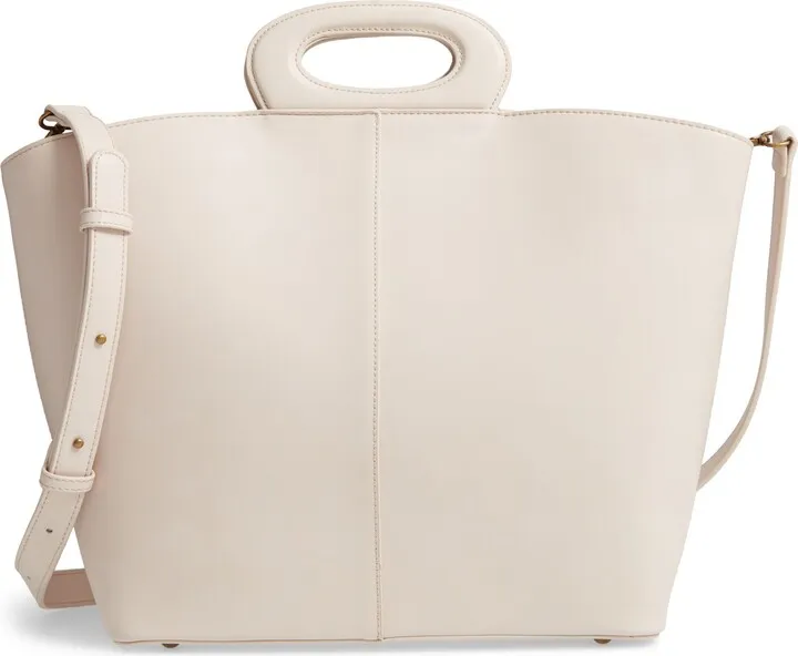 Large Faux Leather Tote