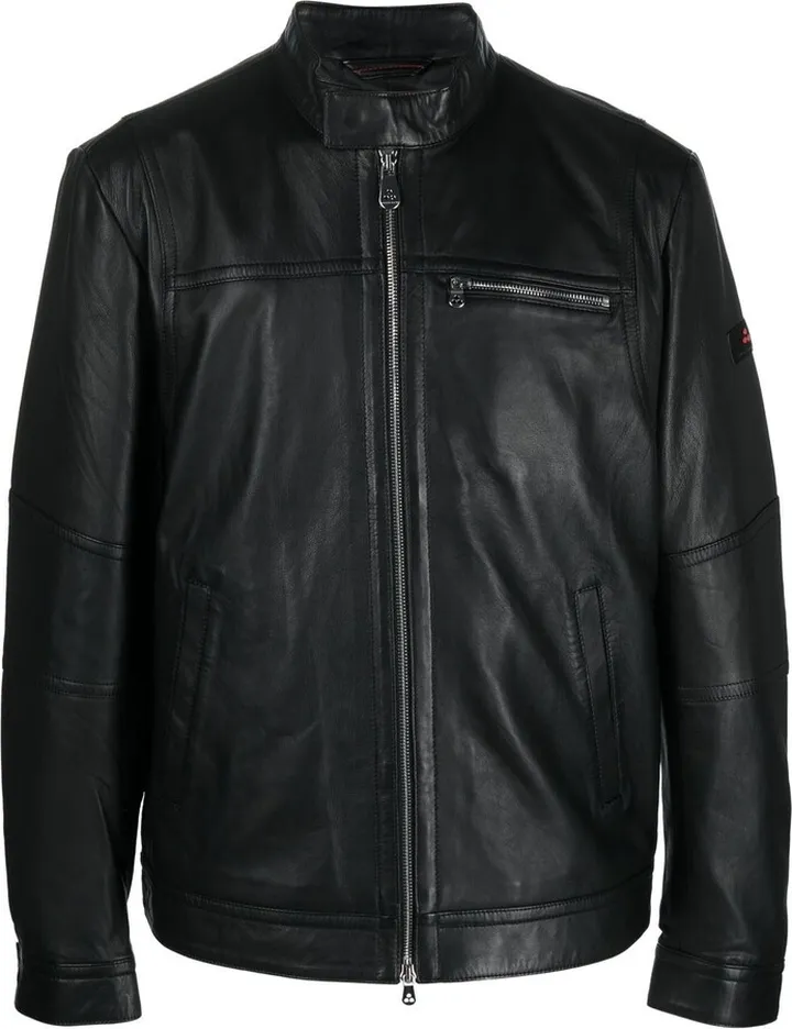Zip-Up Leather Jacket