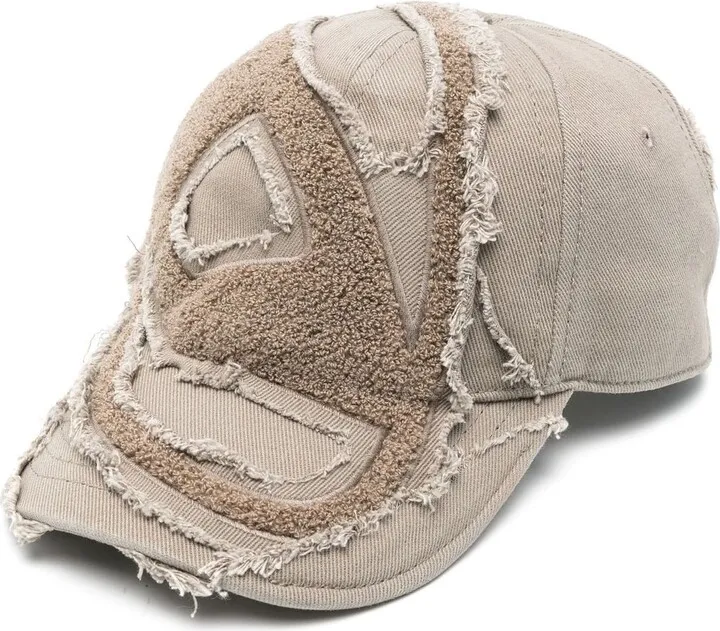 Frayed-Detailing Cotton Cap