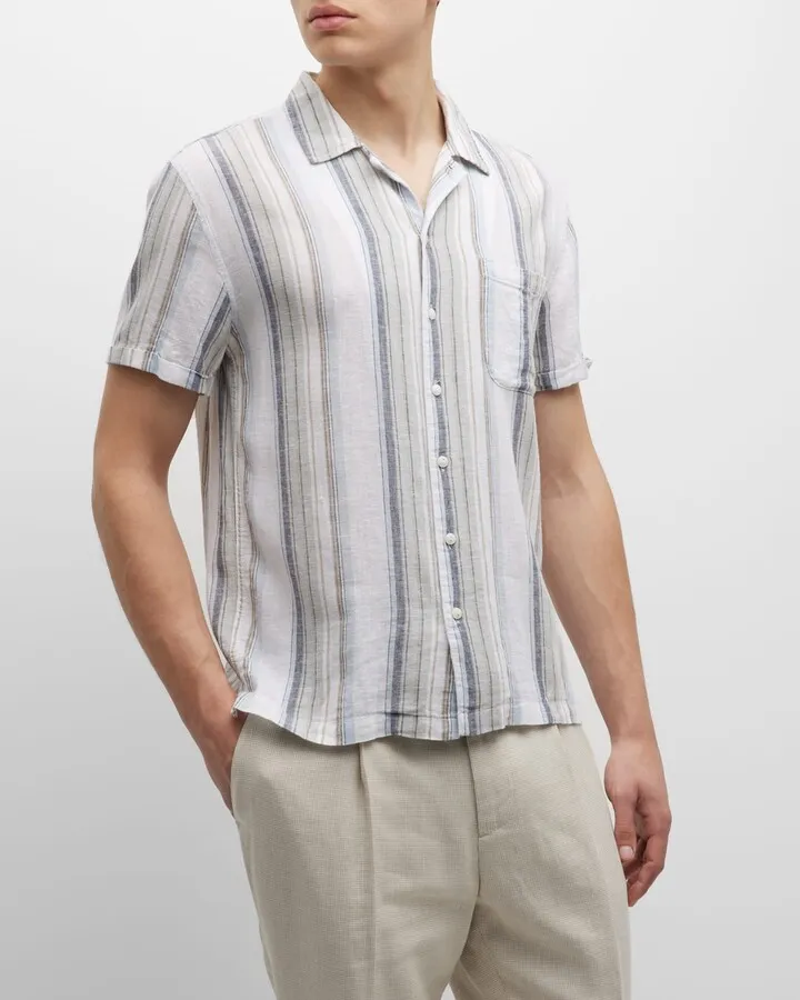 Men's Moreno Striped Camp Shirt