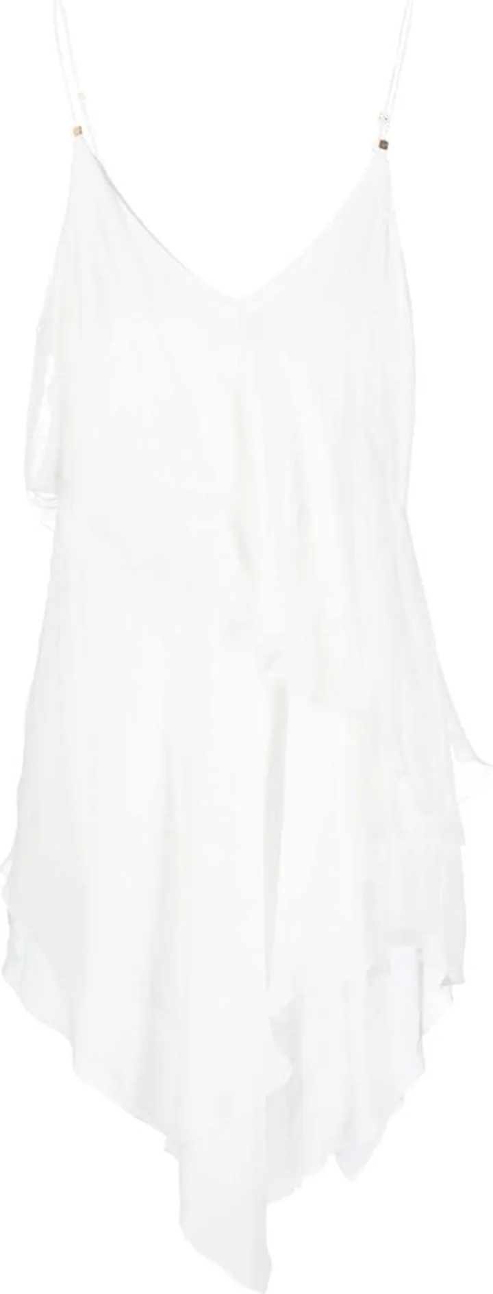 Draped Asymmetric Mini Dress