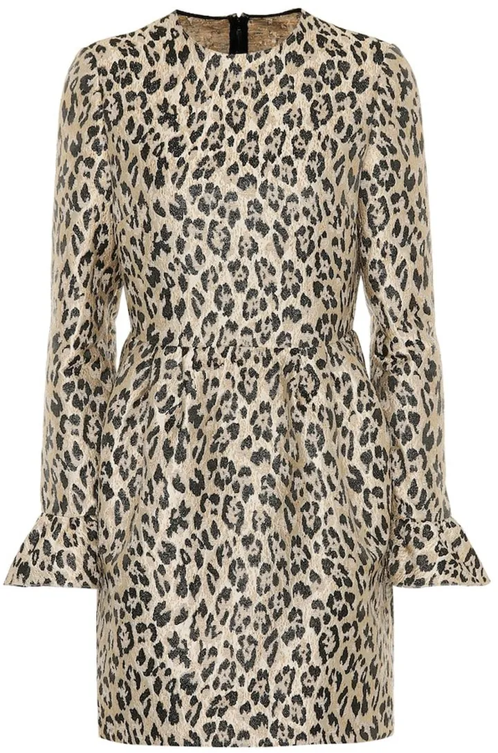 Valentino leopard brocade dress