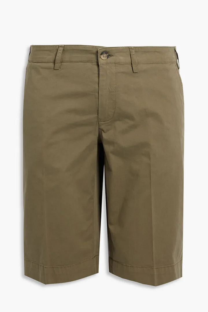 Cotton-blend twill shorts