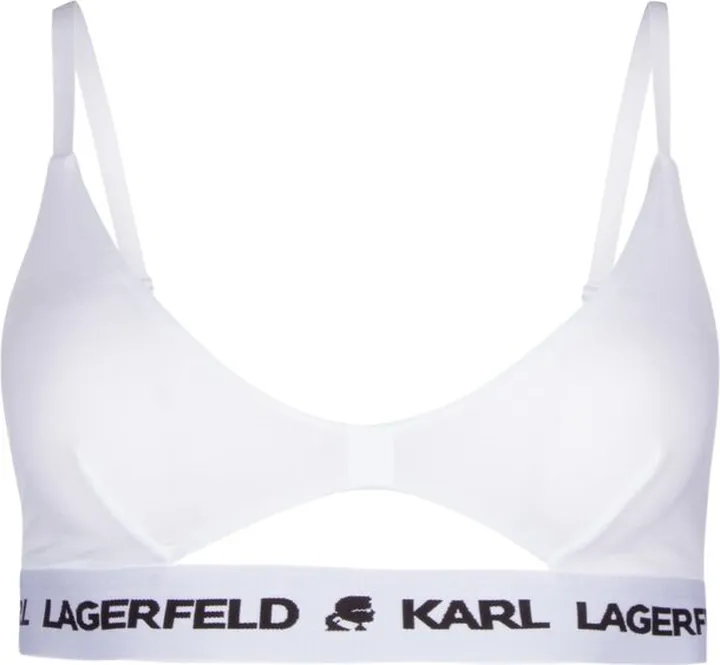 Karl Lagerfeld Logo Detailed Sleeveless Bra