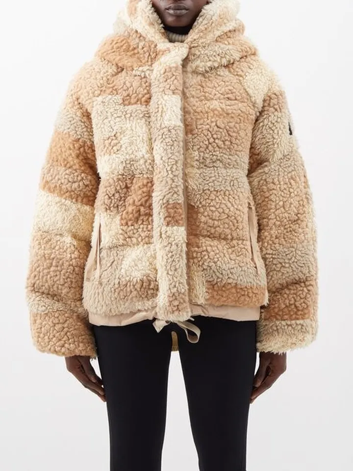 Sherpa Hooded Down Ski Jacket
