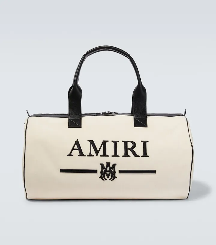 Logo canvas duffel bag