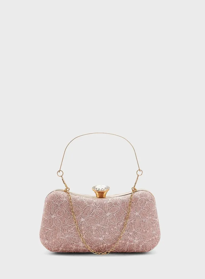 Embellished Box Clutch Bag