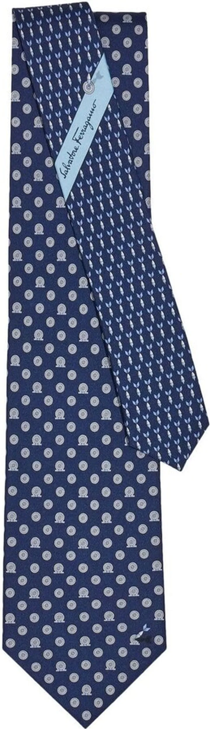 Dart print silk tie