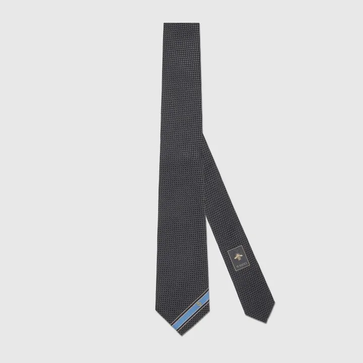 Silk tie with Interlocking G detail