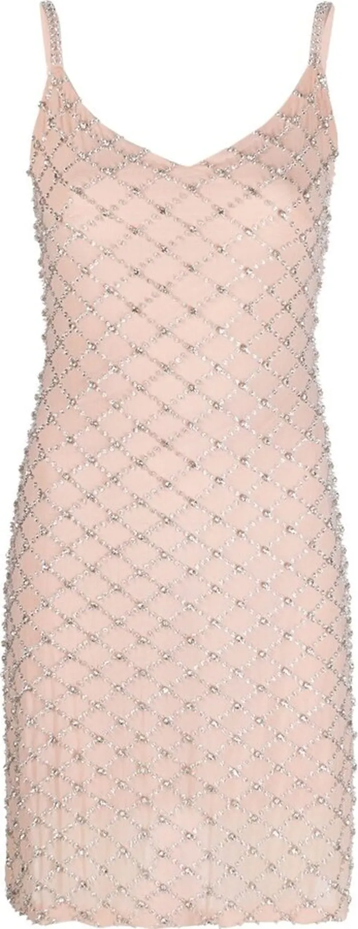 Crystal-Embellished Fitted Dress