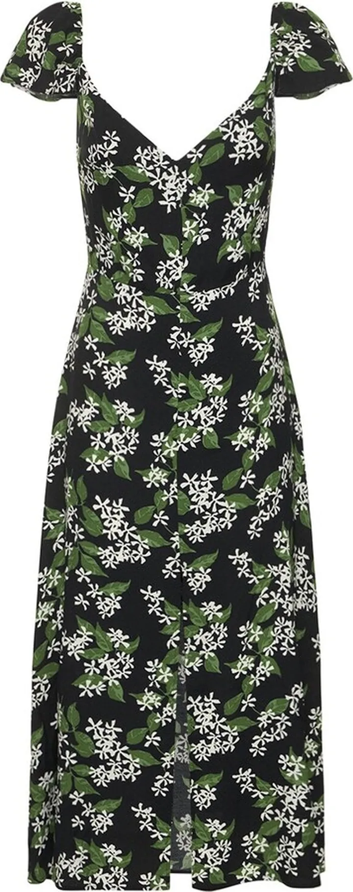 Baxley printed viscose crepe midi dress