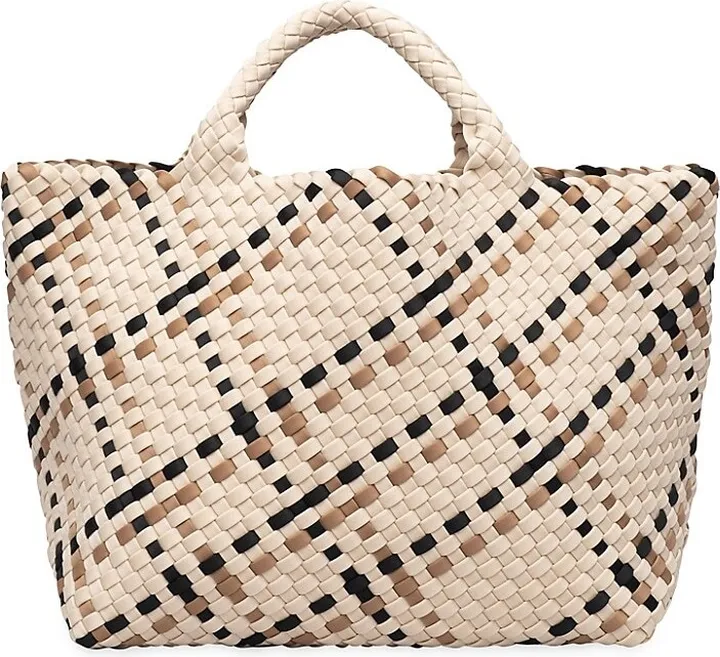 St. Barths Medium Plaid Tote