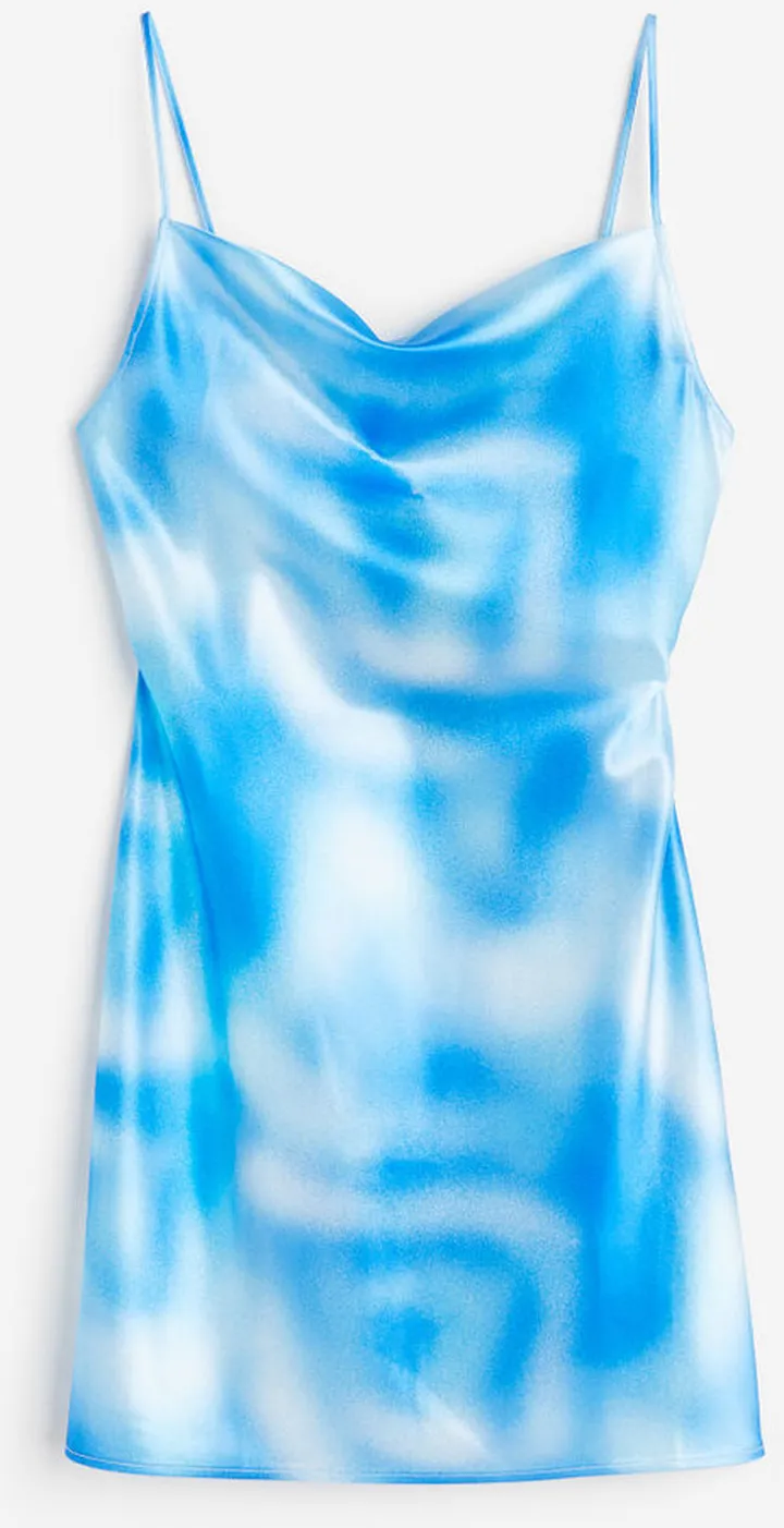Tie-detail Satin Dress