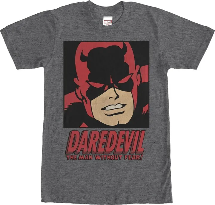 Men's Marvel Daredevil Man Without Fear T-Shirt - Charcoal Heather - Medium