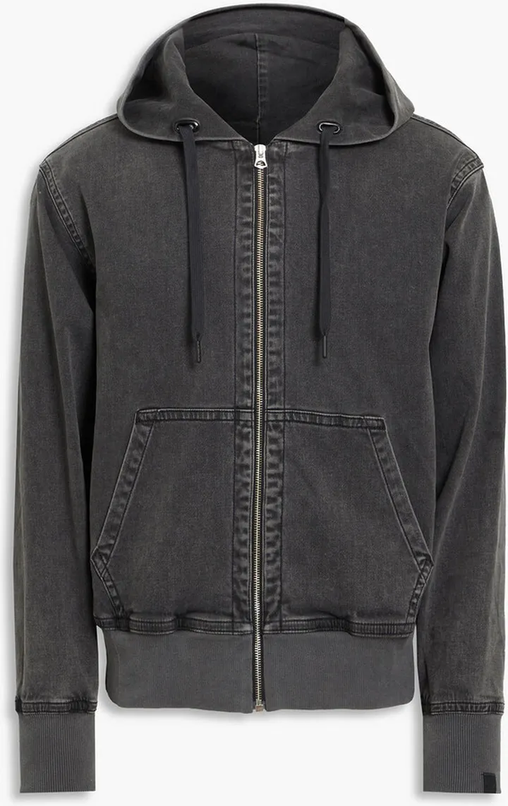 Damon denim zip-up hoodie