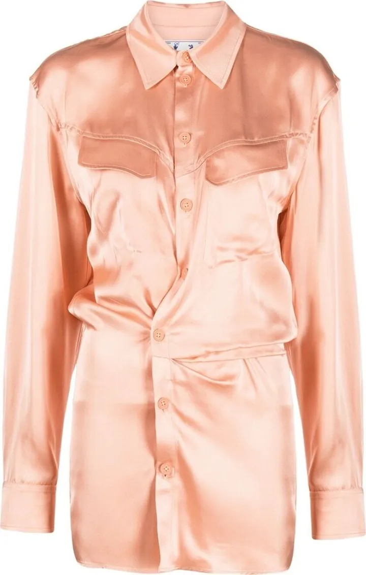 Twist-Detail Shirt Dress