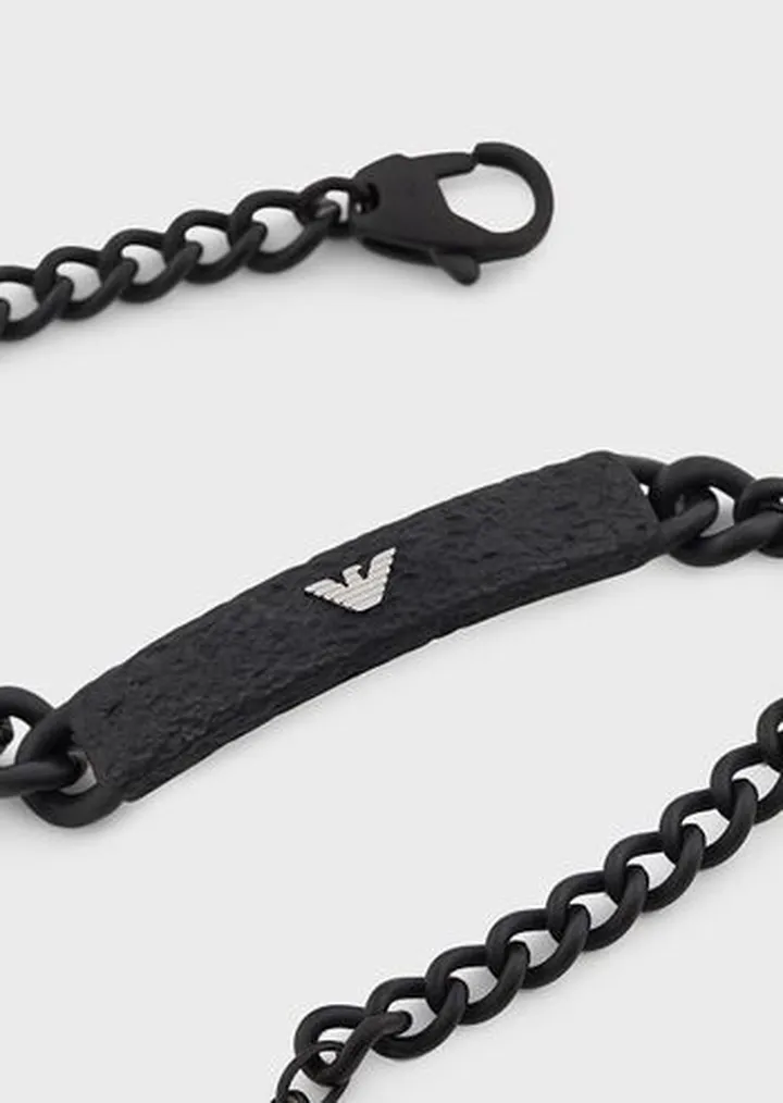 Black Stainless Steel ID Bracelet