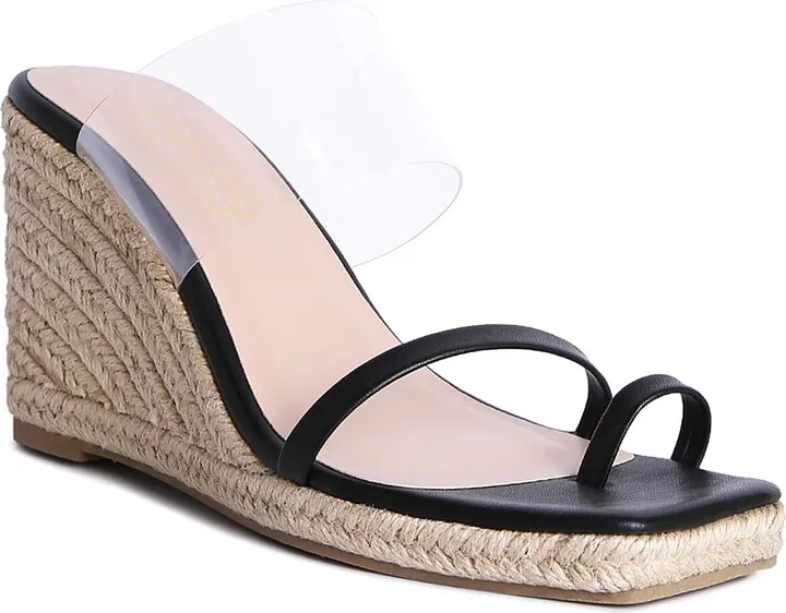 London Rag Clear Path Espadrille Wedge Sandal