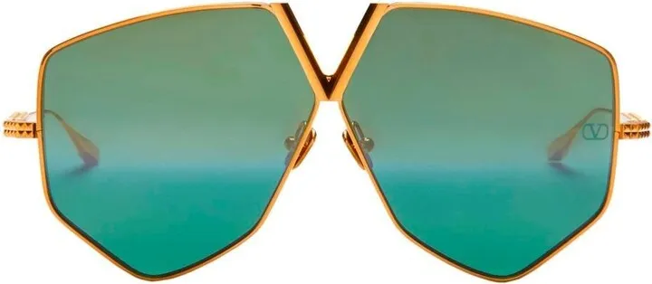 Valentino Eyewear Hexagonal Frame Sunglasses