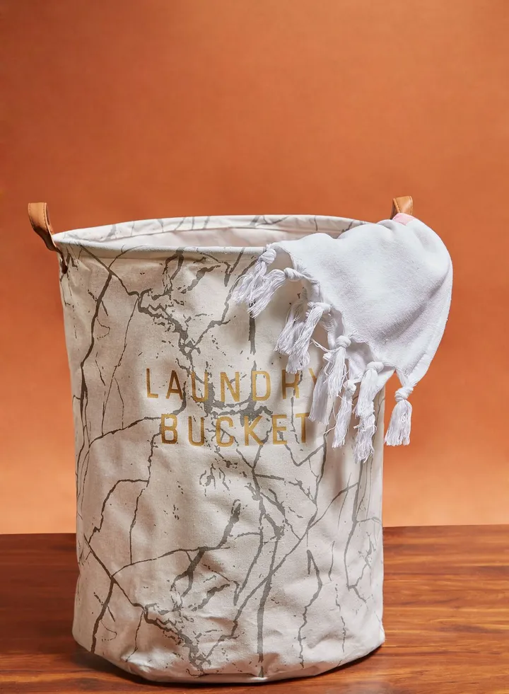 Marble Laundry Basket