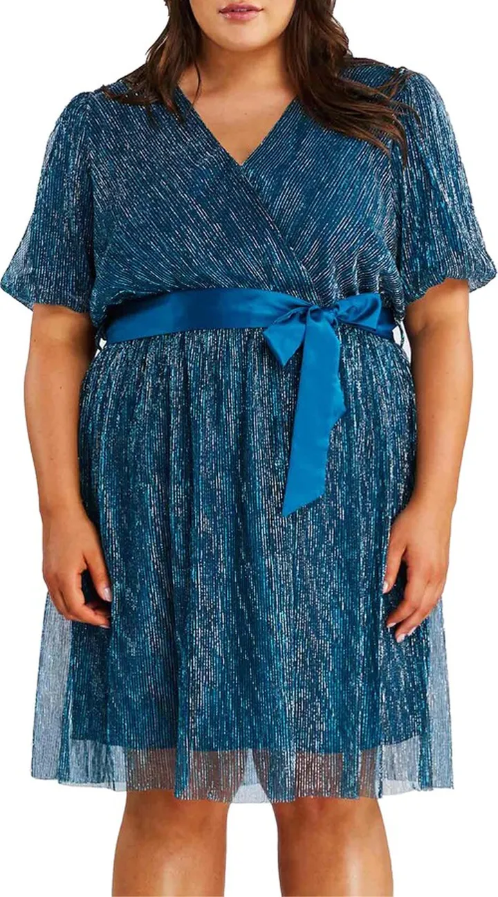 Avalone Tie Waist Faux Wrap Dress