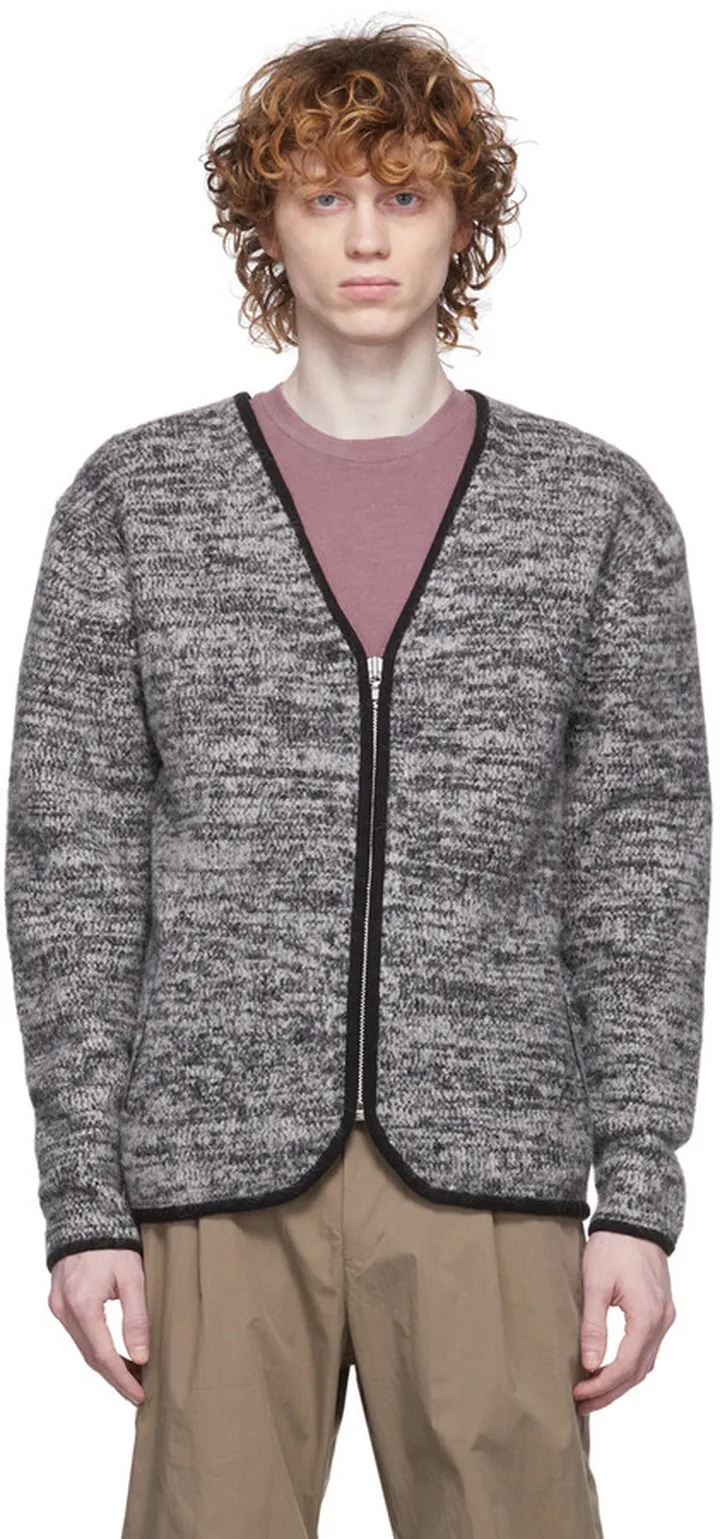John Elliott Grey & Black Andres Zip-Up