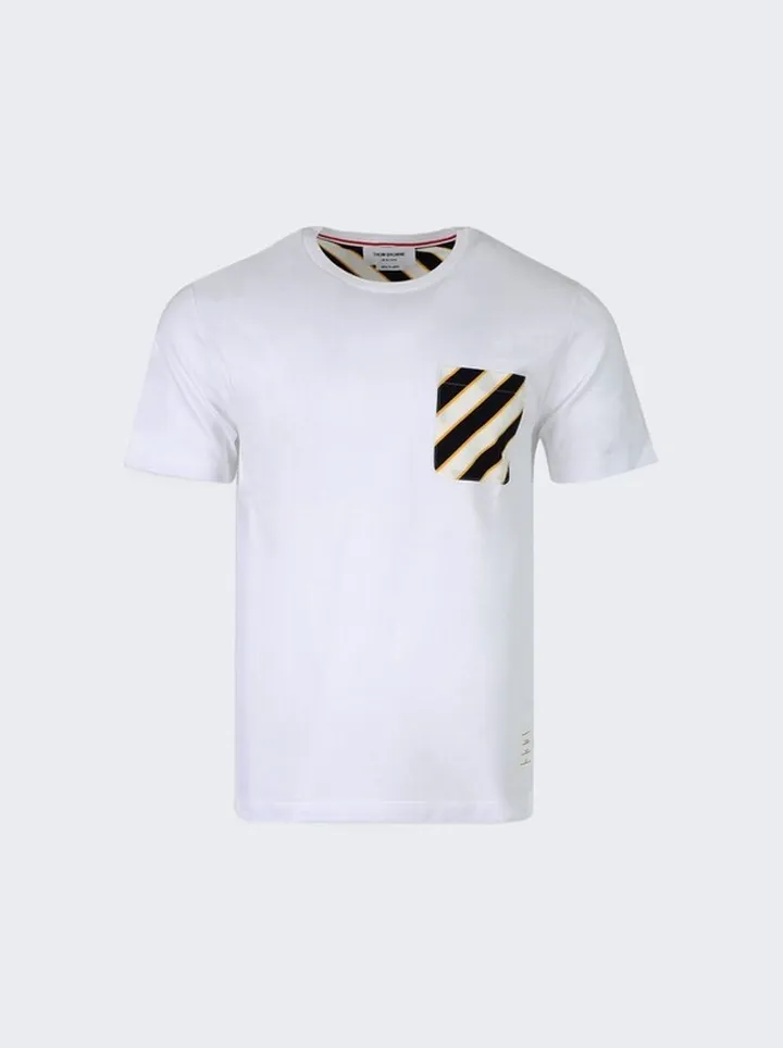 Stripe Pocket Tee White