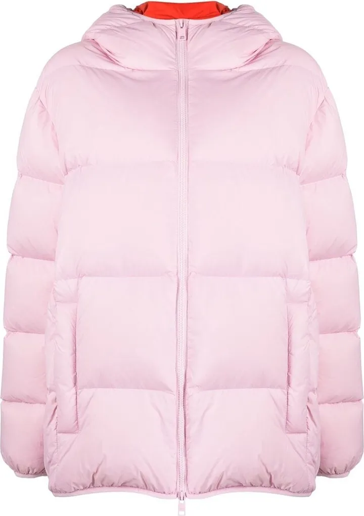 Logo-Print Hooded Puffer Jacket