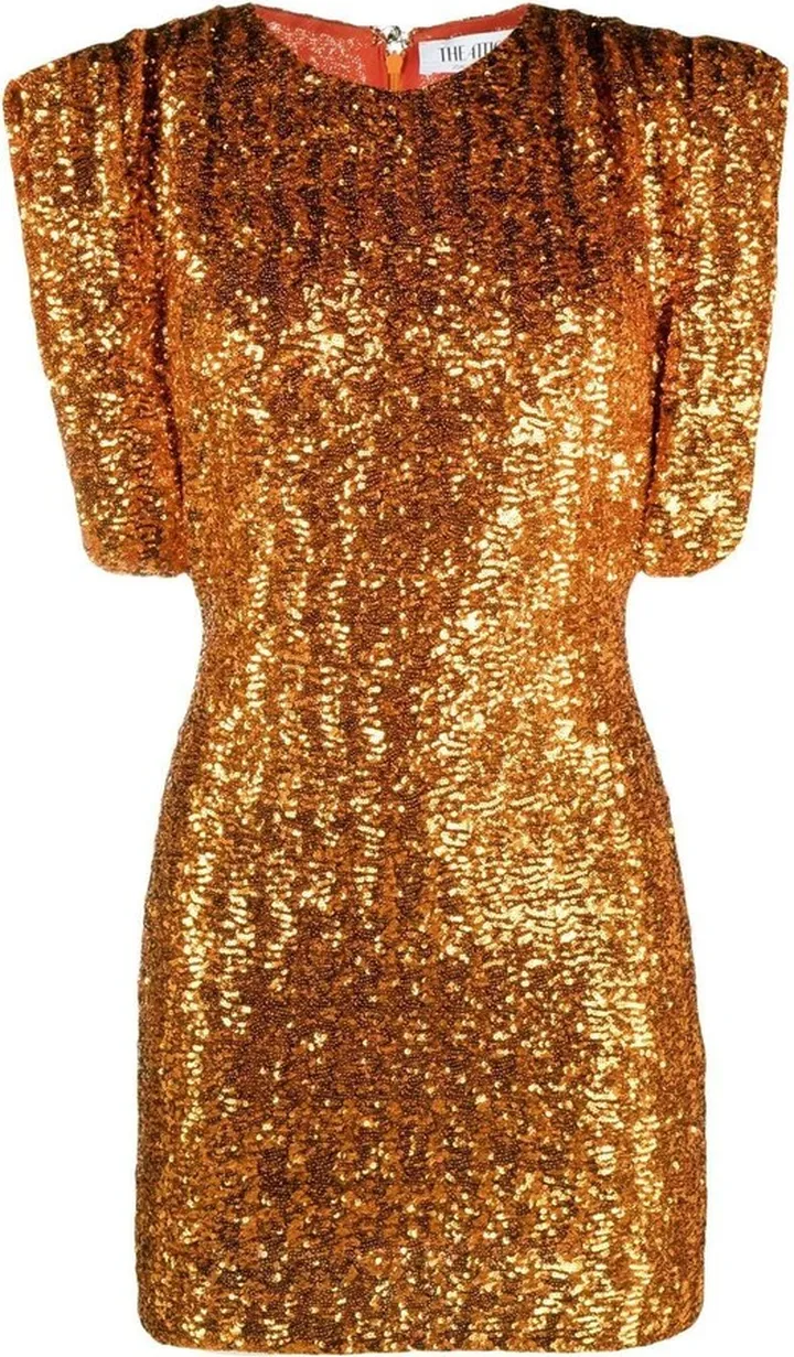 Sequin-Embellished Mini Dress