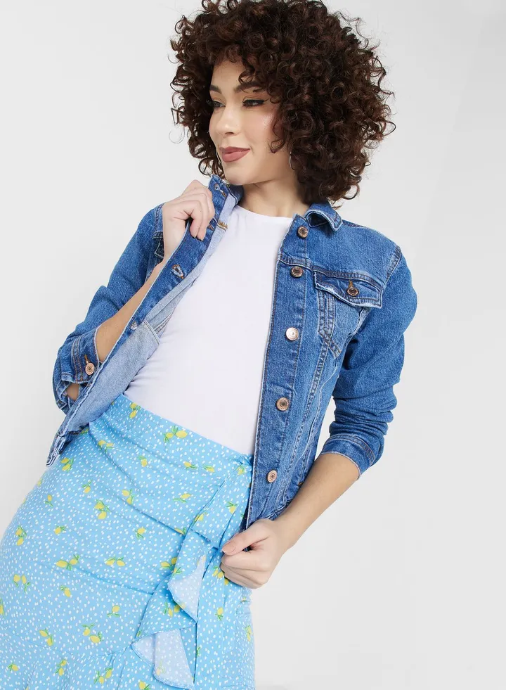 Pocket Detail Button Down Jacket